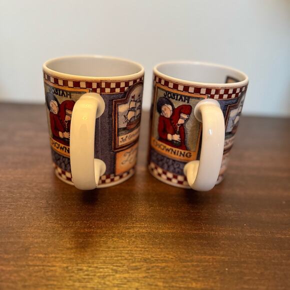 Two Lang and Wise VTG Susan Winget Signboards Apothecary Coffee Mugs Cups 1998 - Picture 6 of 9
